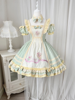 taobao agent Cute short sleeve dress teenage, Lolita style, Lolita OP