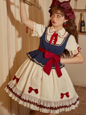 taobao agent Cute small princess costume, dress, Lolita style, with short sleeve