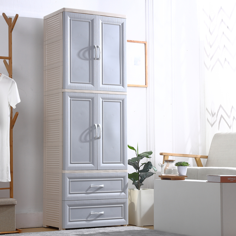 Thickening Improvised Children Wardrobe Home Bedroom Modern Minima Baby Baby Hanging Closet Plastic Assembly Containing Cabinet