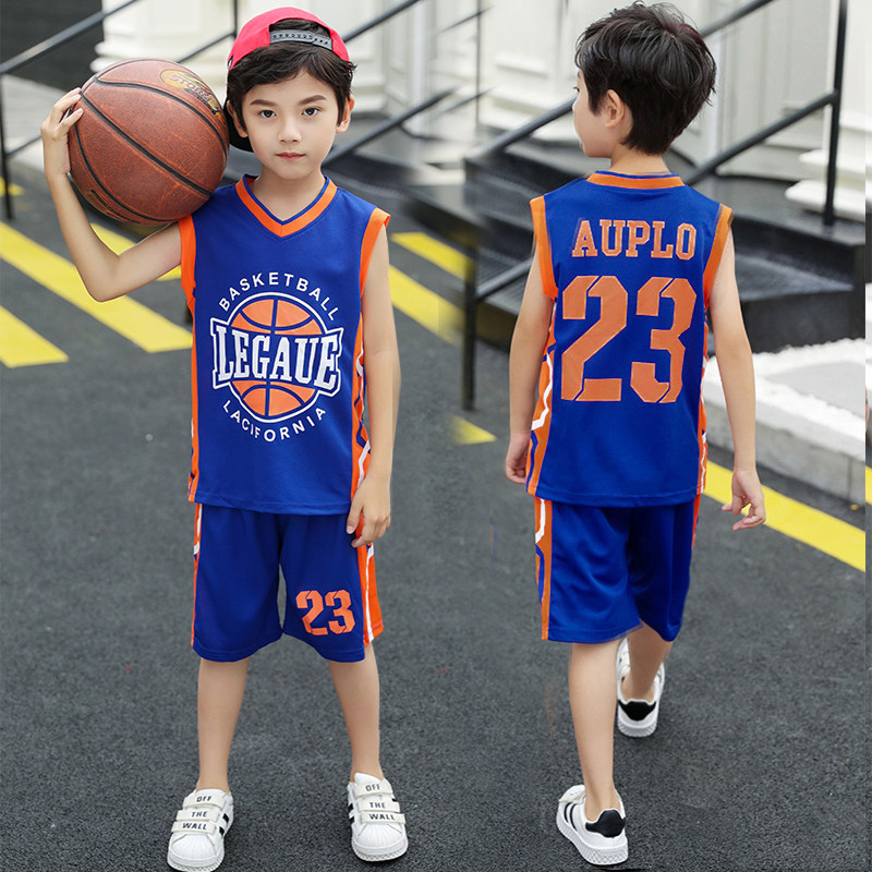 Children's suit Two sets of summer clothes boys girls' CUHK children's sports jacket jersey baby speed dry basketball clothes