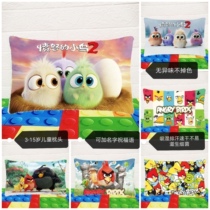 Cartoon Angry Birds Nursery School Baby Square Pillow Pillowcase Student Pillowcase can not drop out of color cloth