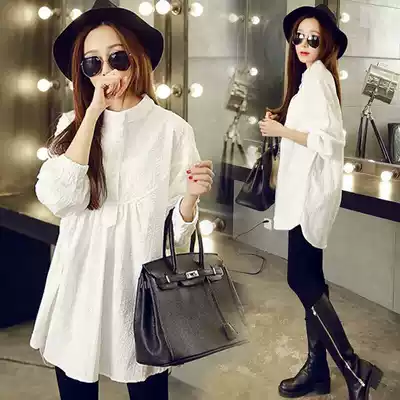 Pregnant women autumn set fashion 2021 new two-piece spring and autumn long sleeve long-sleeved top loose net red dress