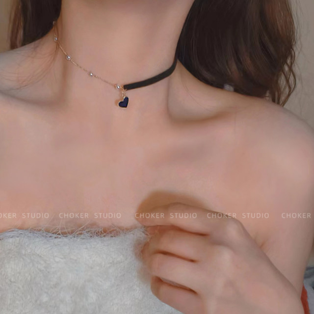 choker high-end clavicle chain female red love pearl necklace collar neck accessories chocker necklace