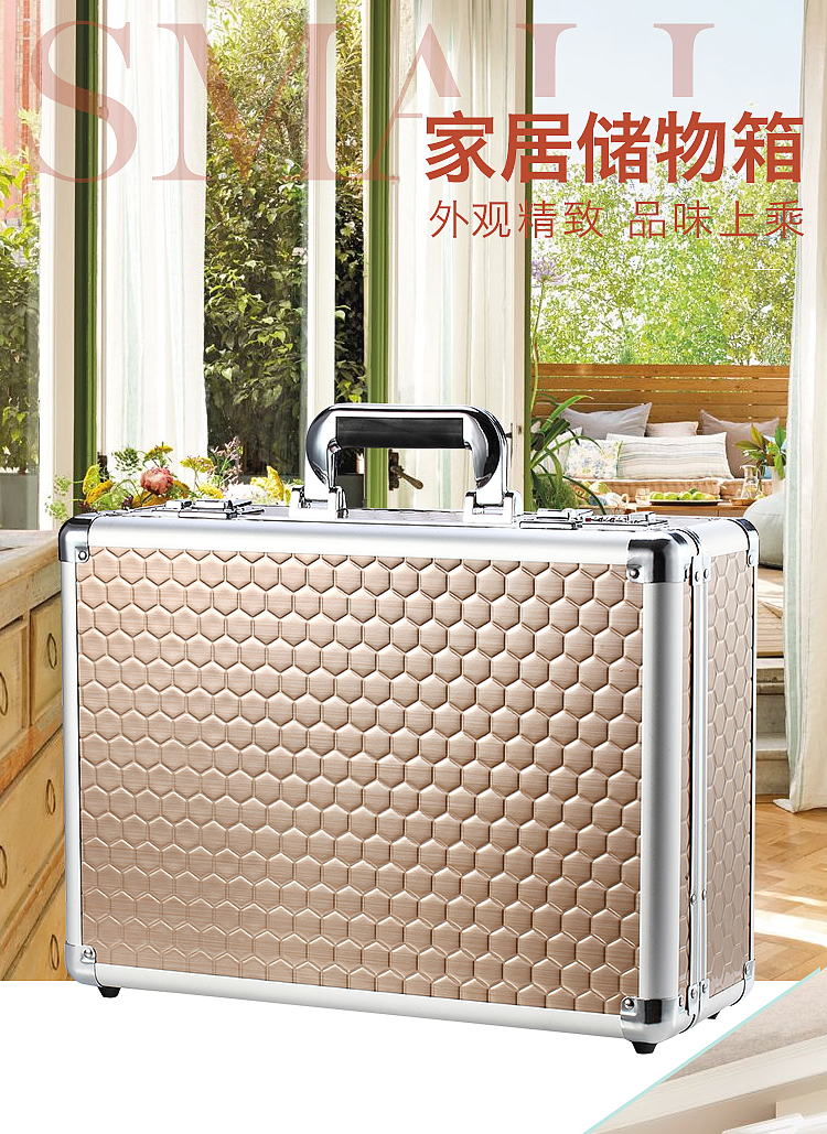 Hợp kim nhôm an toàn hộp ký gửi tại nhà Văn phòng an toàn hộp mật khẩu nhỏ di động an toàn có khóa - Két an toàn