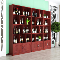 Red wine cabinet beverage cabinet tea display cabinet wine rack bookcase decorative cabinet cosmetics cabinet floor-standing