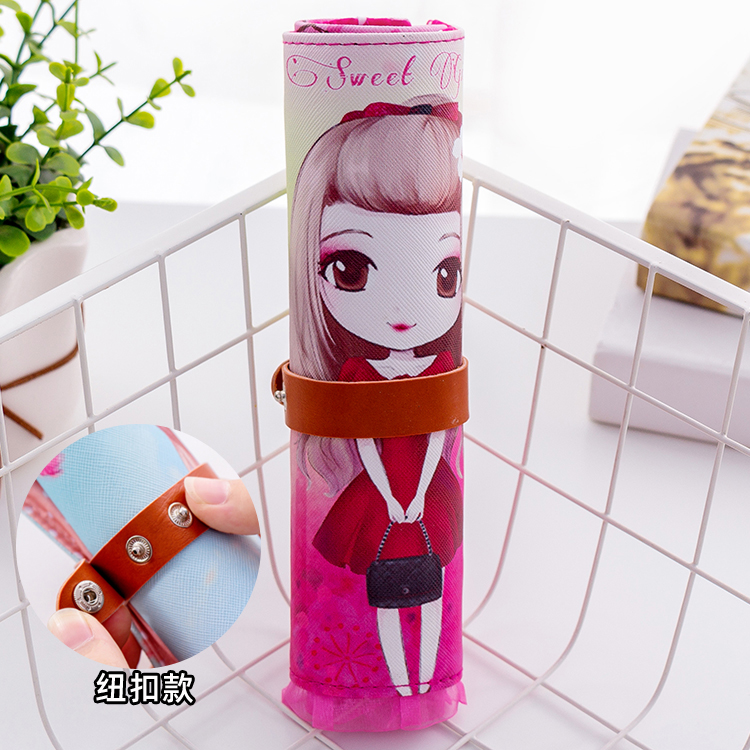 Lovely Girl - Rosepupil lovely Rolling curtain Pencil case   popular men and women children Simplicity high-capacity junior school student ins Minority Girlish heart children multi-function kindergarten student articles literature like a breath of fresh air pencil-box