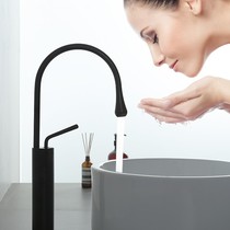 Nordic Creativity Black Plus High Rotation Hot And Cold Face Basin Tap Art Basin Brief Basin Toilet Tap