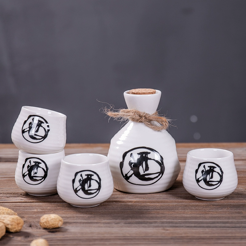 Ưu đãi đặc biệt bộ rượu vang gốm cổ bằng tay rượu sake trắng 250 ml hầm rượu nhỏ kiểu Trung Quốc rượu vang vàng tinh thần ly uống rượu