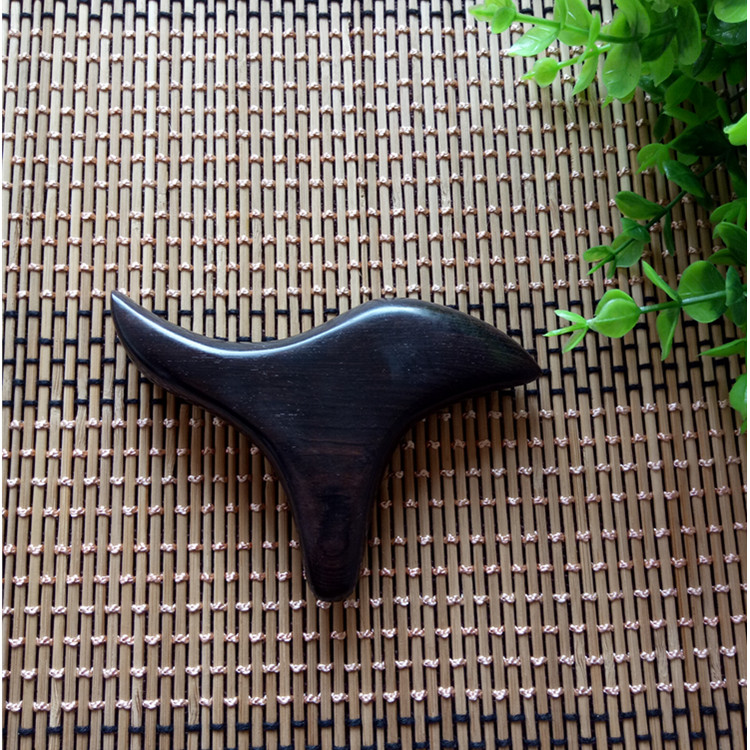 Purple sandalwood massage triangle wood massager natural foot massage stick