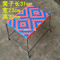 Rattan iron crafts low stool durable and simple rattan stool iron chair Square small stool