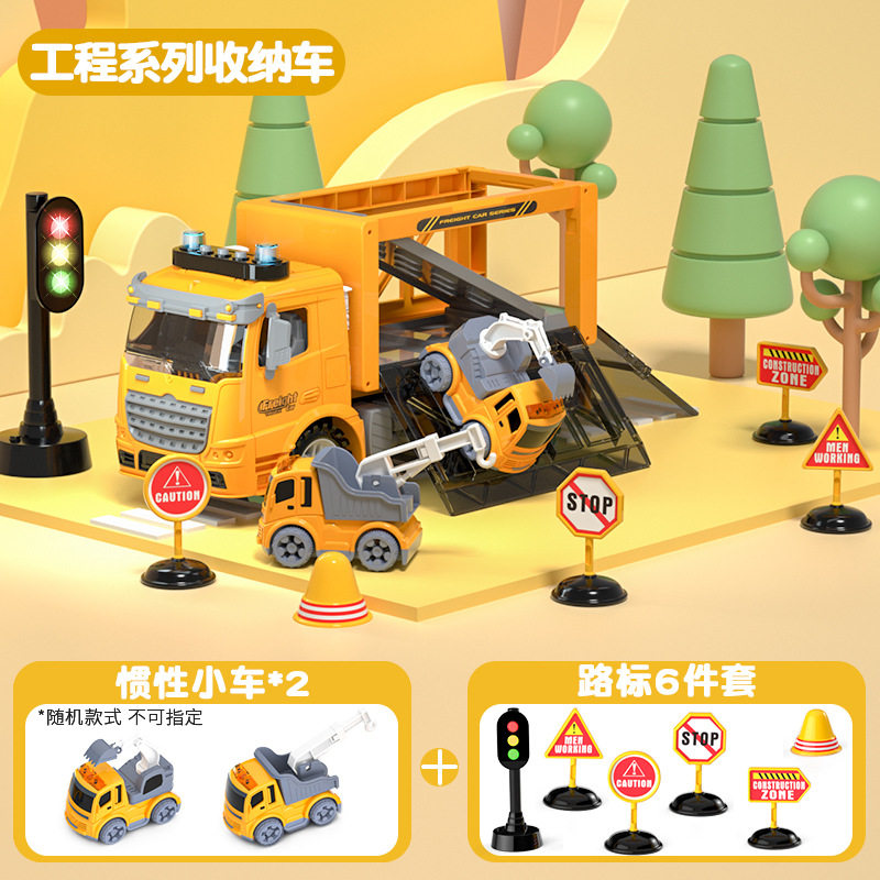 Inertial clip car excavator climbing off-road tumbling engineering vehicle sliding model children's toys birthday gift
