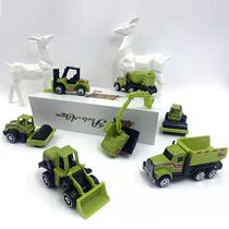 Boys sliding alloy engineering vehicle toys a complete set of small cars digging fire fighting vehicles childrens mini excavators