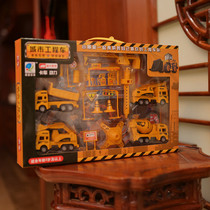 Large engineering vehicle childrens toy boy suit excavator bulldozer sprinkler mixing crane excavator car