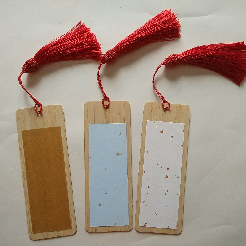 Bamboo and wood paper bookmark blank bookmark handwritten calligraphy bookmark China style creative bookmark full 30 yuan