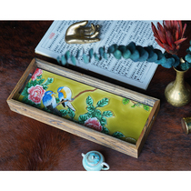 Good woman original ceramic ornaments creative solid wood hanging plate Modern home accessories multi-functional desktop storage plate