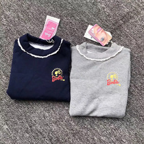 Autumn and winter New Korean version of the child female Baojia velvet warm pullover base shirt two-color Wild