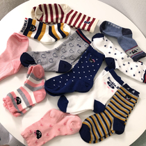 New spring and autumn childrens and womens baby non-slip floor socks cartoon stitching multi-color cotton breathable thin socks