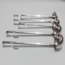 Stainless steel metering spoon Ans Spoon juice spoon with hook and handle spoon Cork spoon fruit syrup milk tea pearl spoon