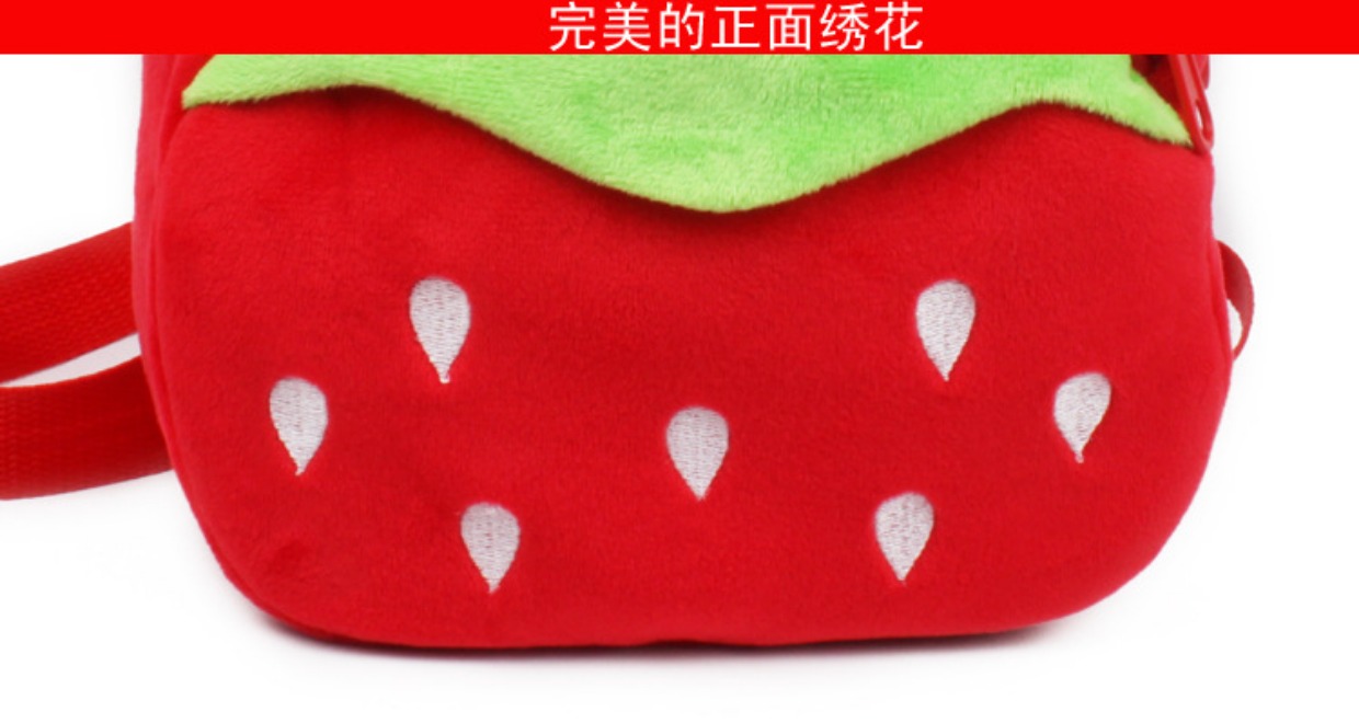 Phiên bản Hàn Quốc của dâu tây nhỏ túi nhỏ mẫu giáo lớp nhỏ 1-2 tuổi trẻ em ba lô bé trai vai cô gái túi kẹo - Túi bé / Ba lô / Hành lý ba lô du lịch