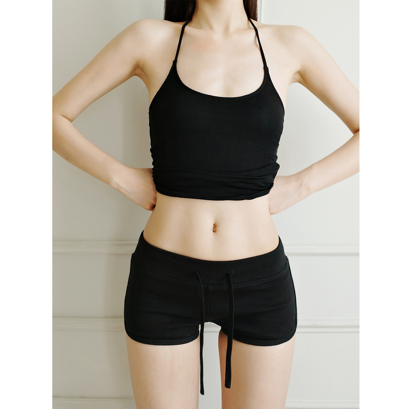 Olastmotyl Basic Series Air Layer Wrapped Low-Waist Sports Elastic Ultra-Short Pants