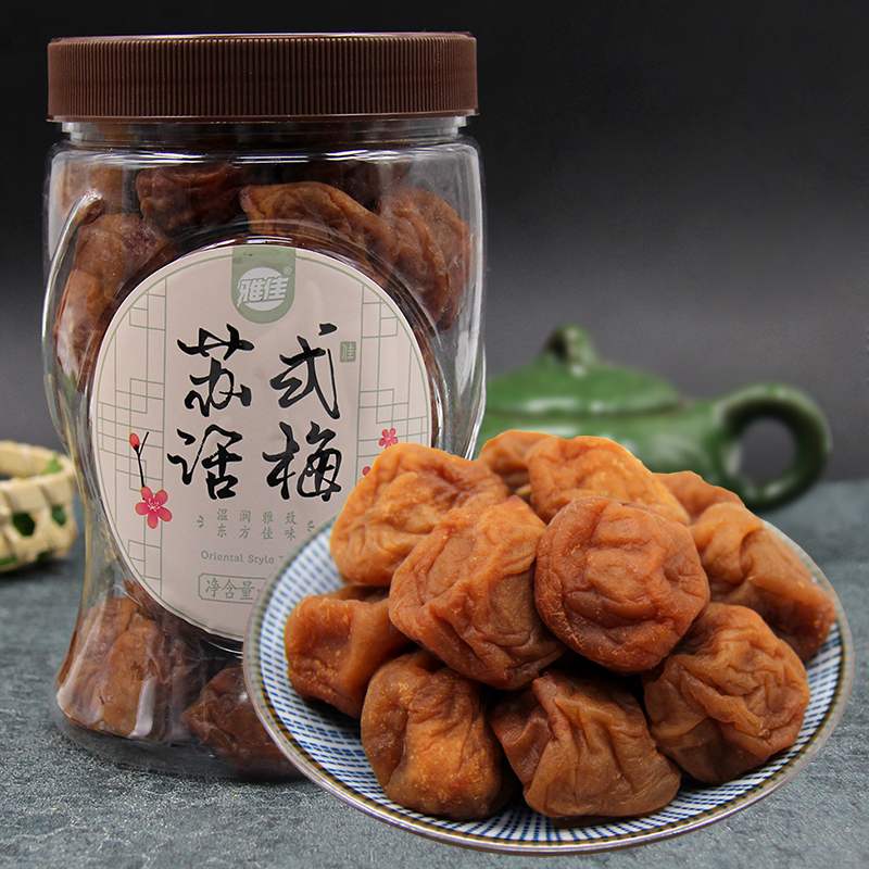 Su-style plums can't get tired of eating plums, sour, sweet, salty, creamy plums, sour plum, candied fruit, dried fruit snacks 500g canned
