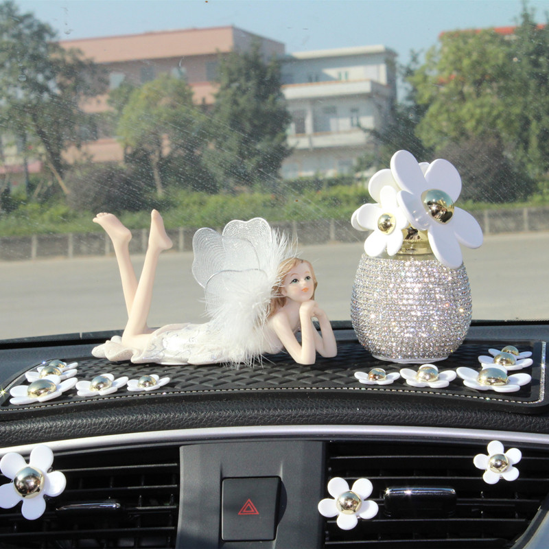 Car Pendulum Superior Style Angel Cute Flowers Fairy Car Interior Accessories Upscale Creative Interior Decoration On-board Perfume