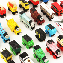 Puzzle children sliding wooden magnetic small locomotive compatible wooden track millet brio IKEA rice rabbit magnetic