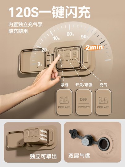 探险者充气沙发户外露营自动充气躺椅沙发充气床垫打地铺家用便携