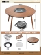 Очень большая ножка из массива дерева, круглый стол 80 см [электрическая и угольная электрическая плита двойного назначения] + решетка для гриля 304