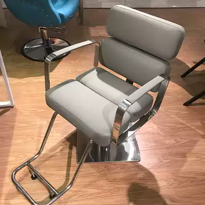 Simple shop chair hairdressing chair stainless steel armrest chair dyed hot chair European fashion lifting hair cutting chair