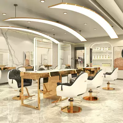 New style shop mirror table hair salon hot dyeing table dedicated floor salon hair cutting mirror marble factory direct sales