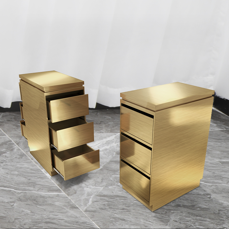 Barber Shop Tool Cabinet Stainless Steel Hair Tool Cabinet Hair Salon Special Storage Locker Single-Sided Double-Sided Drawer