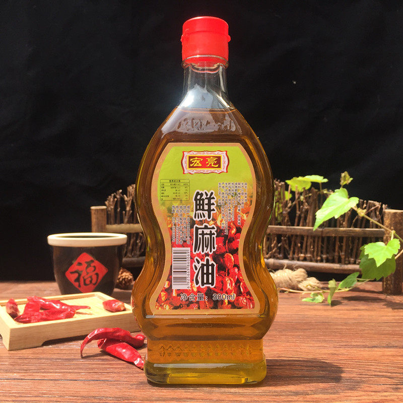 Shaanxi special production macro bright fresh sesame oil 380ml cool mixed vegetable rice line prickly pepper oil fragrant teaf and intense