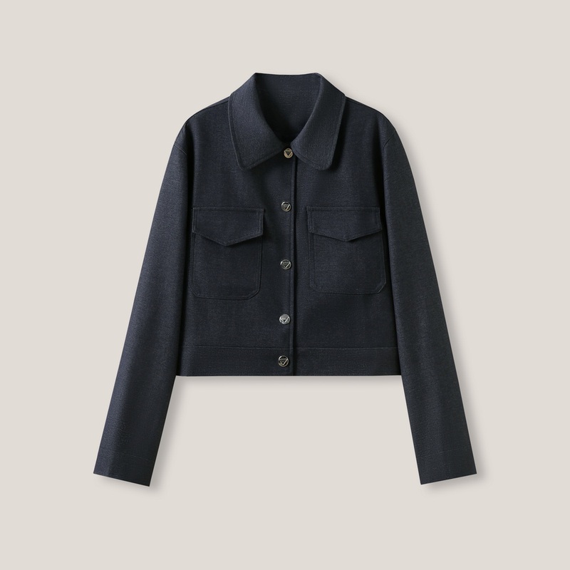 【Mili Selected】Intellectual Style Design Short Faux Denim Jacket Ss26343