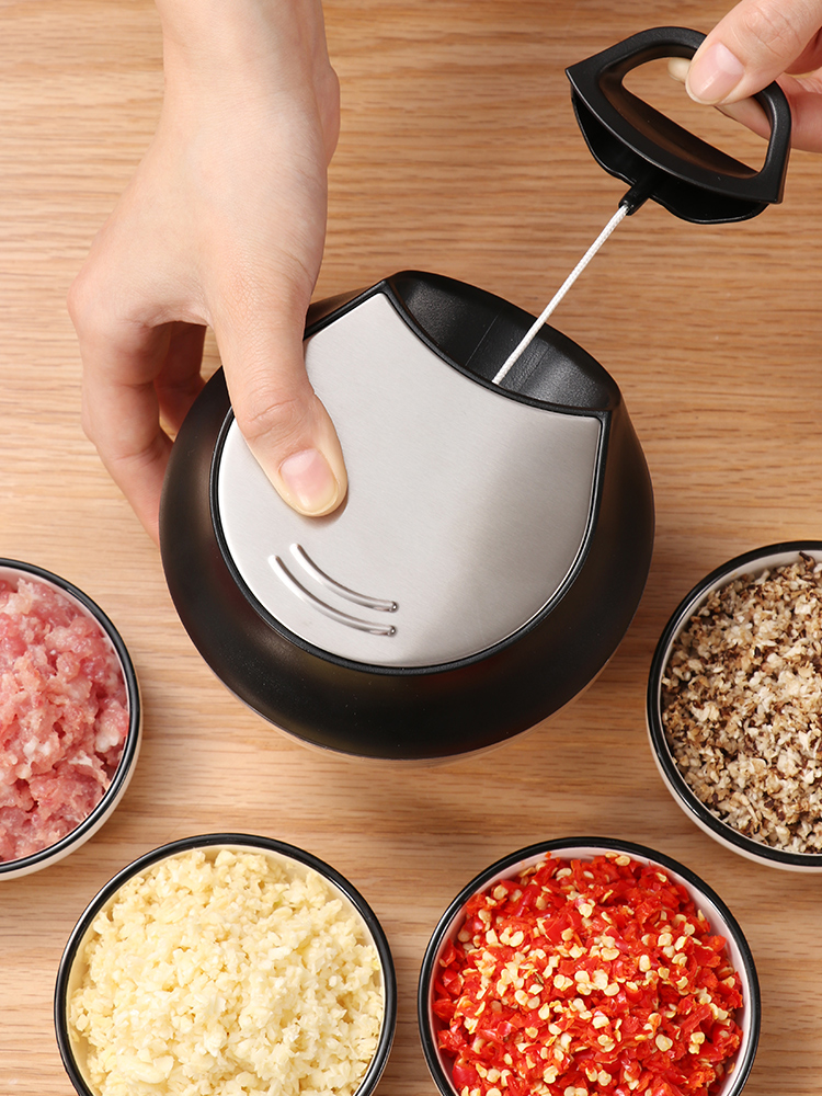 Manual garlic chopper household hand-pulled chopped vegetables, minced meat, minced garlic, minced garlic, chopped pepper artifact