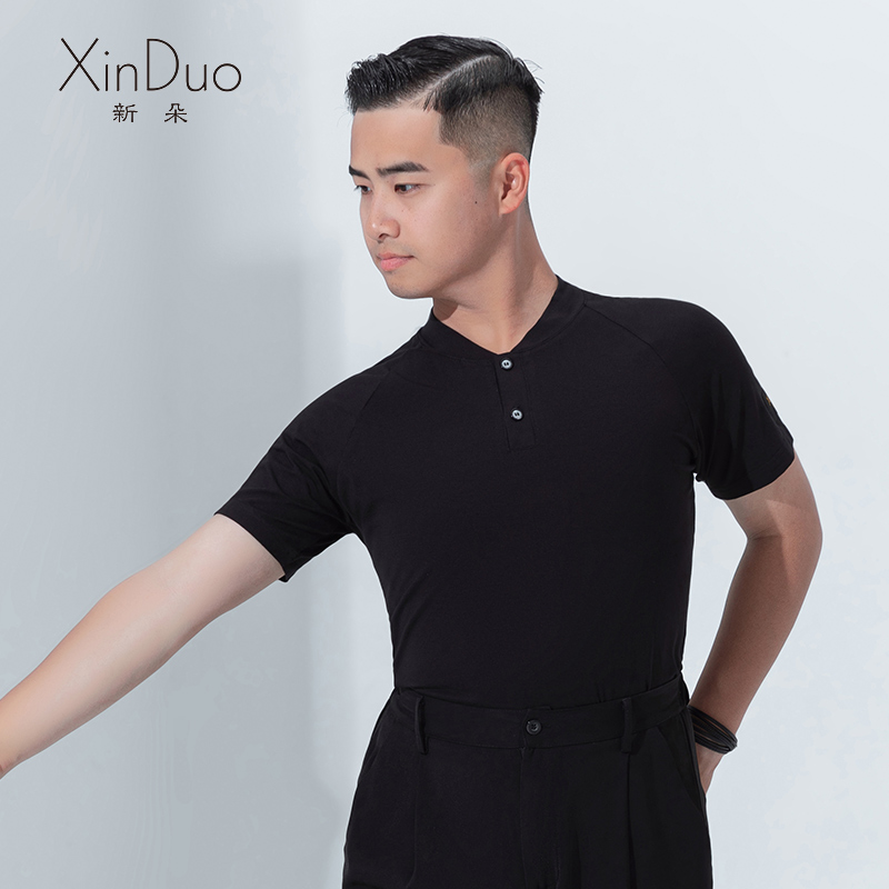 New National Dance Modern Dance Costumes Men Spring and Summer New Lead Short-sleeved Latin Dance Costumes