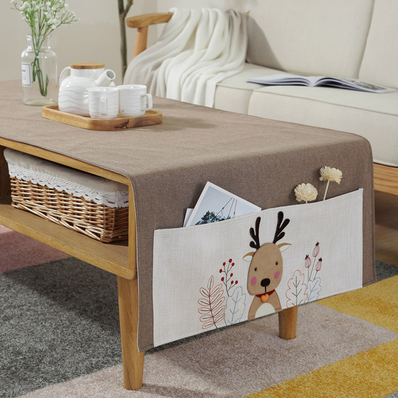 Original craft tea tablecloth water-resistant tea canvas cube rectangular living room modern simple tablecloth