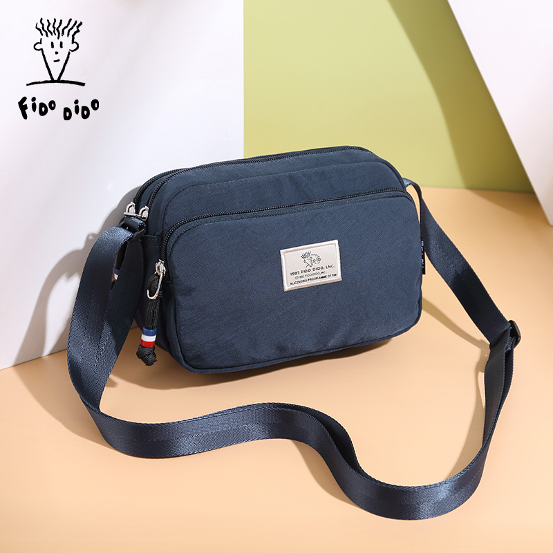 Fido Didu Women's Canvas Bag 2026 New Oxford Cloth Crossbody Bag Women's Shoulder Small Bag Lightweight Multi-Layer
