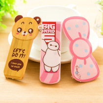Student folding small mirror female cartoon portable mini mirror with comb folding one-piece mini Korean version