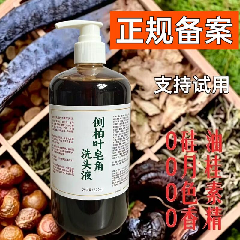 Plant-Based Platycladus Arborvitae Leaf Shampoo, Silicone-Free, Polygonum Multiflorum Soapberry Shampoo, Herbal Oil Control, Anti-Dandruff, Volumizing and Nourishing Type Plant-Based Platycladus Arborvitae Leaf Shampoo, Silicone-Free, Polygonum Multiflorum Soapberry Shampoo, Herbal Oil Control, Anti-Dandruff, Volumizing and Nourishing Type