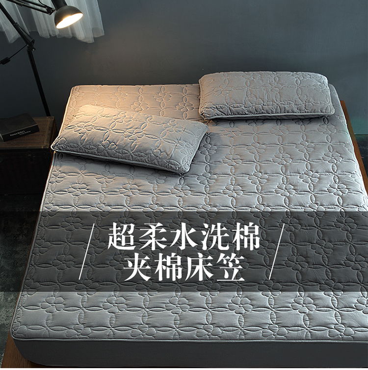 Một mảnh duy nhất của giường bông Li 1,2 / 1,35 / 1.5m1.8 m 2x2.2 bông bông khăn trải giường nệm bìa 2.0 1.9 - Trang bị Covers 	ga chun trải giường 2mx2m2	