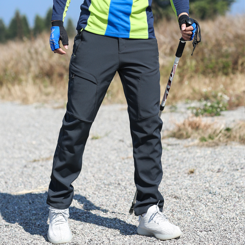 Outdoor assault pants men's trousers windproof and waterproof thickened cold-proof skiing warm mountaineering fleece soft shell pants men's autumn and winter