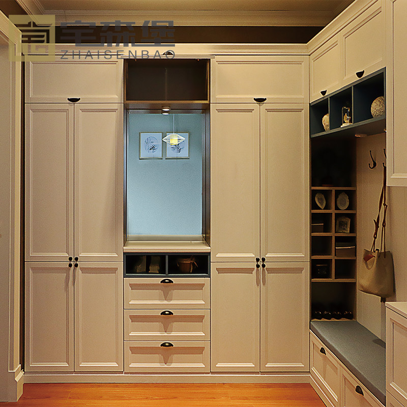 Blister film pressure door covered door swing door custom E0 children's board overall wardrobe imported from LG Germany Renolit