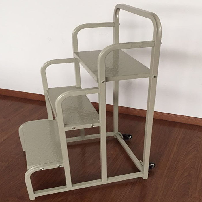 Warehouse climbing car platform Three-step ladder shelf storage belt wheel climbing platform Supermarket tally can brake sale