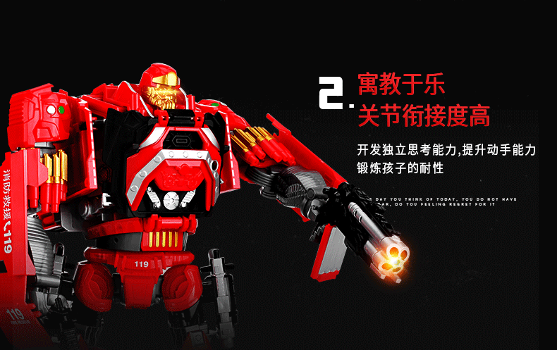 Đồ chơi biến hình King Kong thanh tra lớn xe cứu hỏa mô hình robot giọng hát phát sáng bầu trời cứu hỏa quà tặng trẻ em - Gundam / Mech Model / Robot / Transformers gundam sd giá rẻ