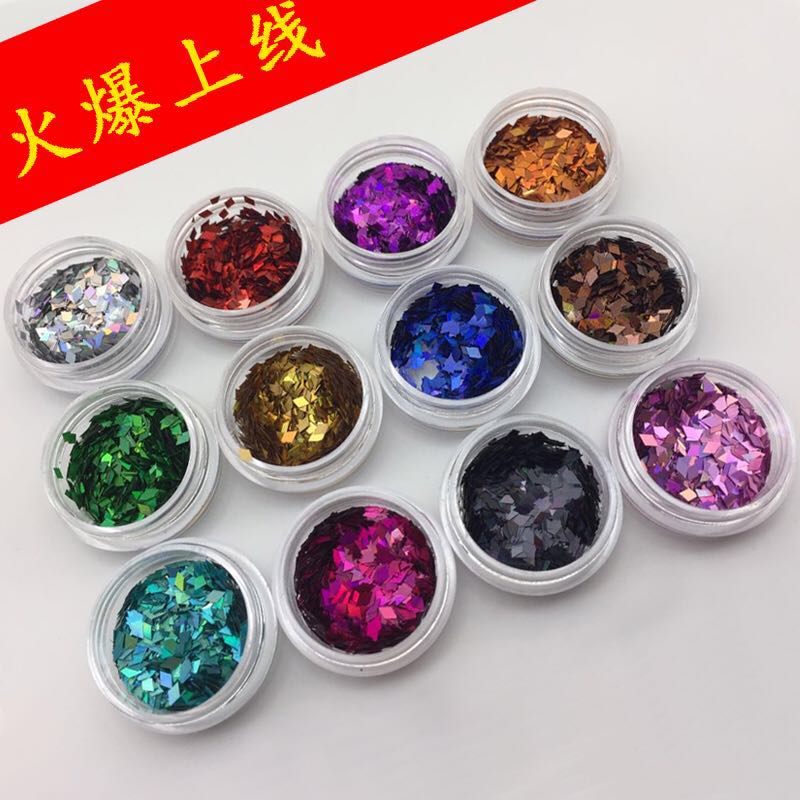 Nail cung cấp ánh sáng trị liệu gel sơn móng tay dính đồ trang trí sequin Kim cương kim cương sáng flash kim cương móng tay đồ trang sức - Sơn móng tay / Móng tay và móng chân mẫu nail màu trắng