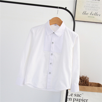 Boy and girl shirts long sleeve cotton school uniform long sleeve cotton cotton children and children white shirt big children student performance suit