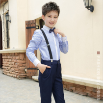 Childrens dress boy moderator shows flower boy piano British school uniform suit
