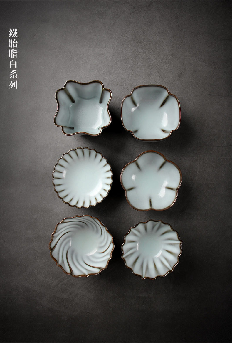 Longquan celadon master cup single CPU tire iron ceramic bowl cups lamp that kung fu tea set sample tea cup manual small cups