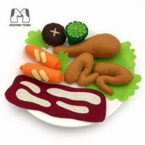 Non-woven meat food Bacon Beef ham Chicken legs Chicken wings food Pyramid model Kindergarten job